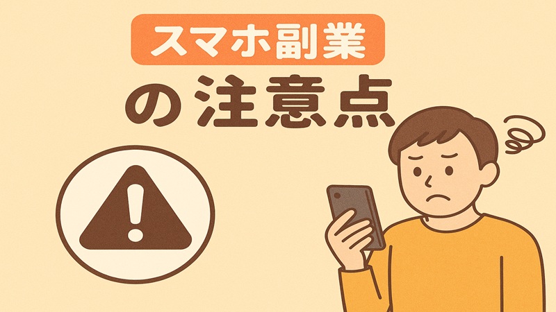 スマホ副業の注意点