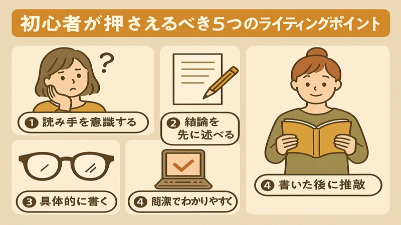 初心者が押さえるべき5つのライティングポイント