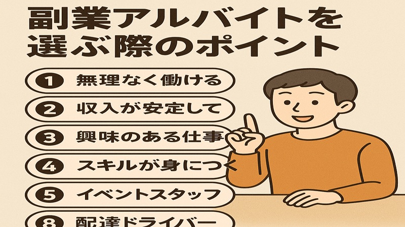 副業アルバイトを選ぶ際のポイント