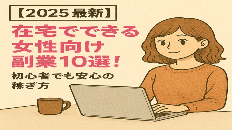 【2025最新】在宅でできる女性向け副業10選！初心者でも安心の稼ぎ方