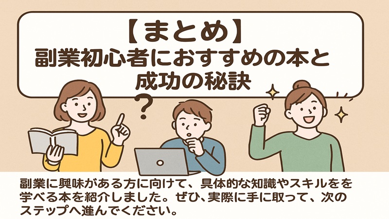 【まとめ】副業初心者におすすめの本と成功の秘訣