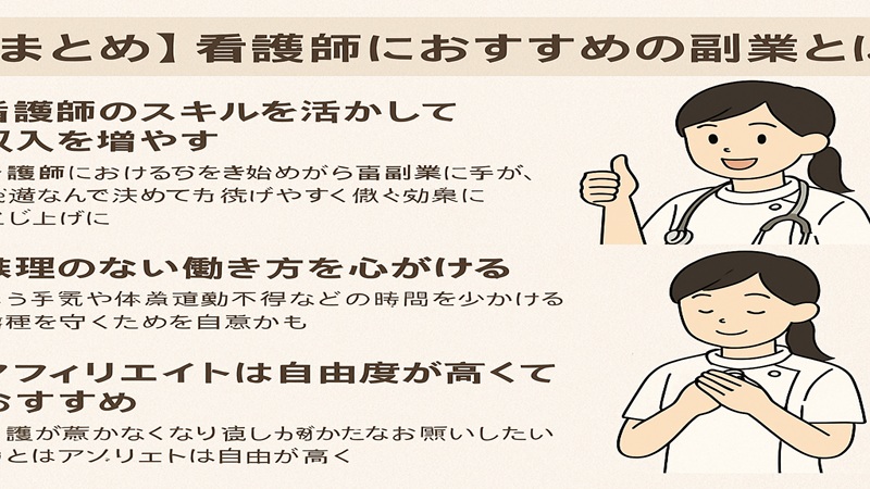 【まとめ】看護師におすすめの副業とは