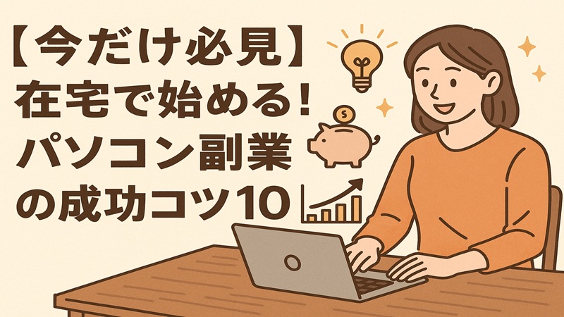 【今だけ必見】在宅で始める！パソコン副業の成功コツ10選