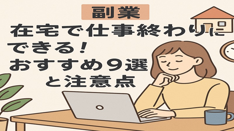 【副業】在宅で仕事終わりにできる！おすすめ9選と注意点