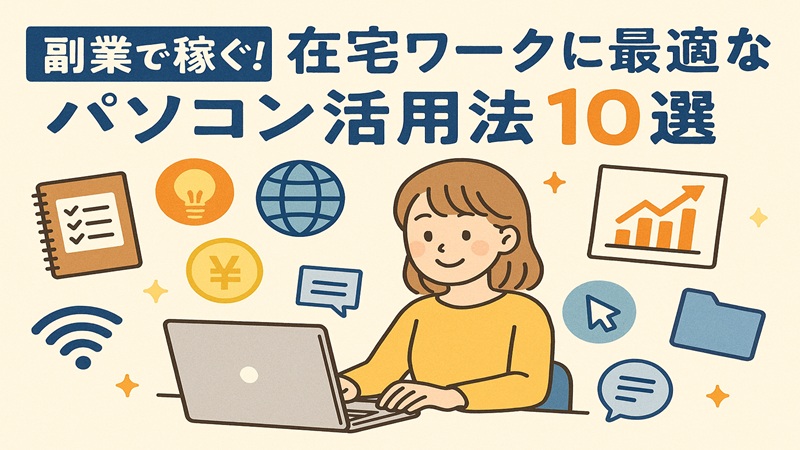【副業で稼ぐ！】在宅ワークに最適なパソコン活用法10選