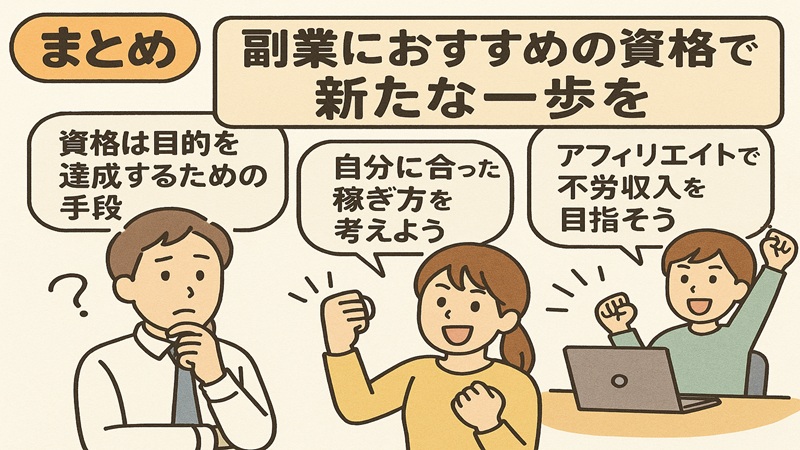 【まとめ】副業におすすめの資格で新たな一歩を
