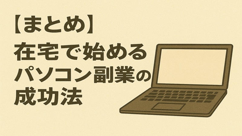 【まとめ】在宅で始めるパソコン副業の成功法