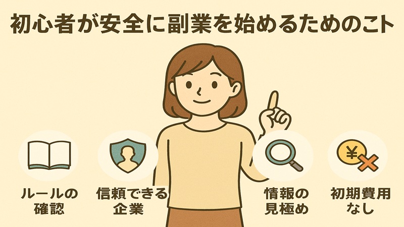 初心者が安全に副業を始めるためのポイント