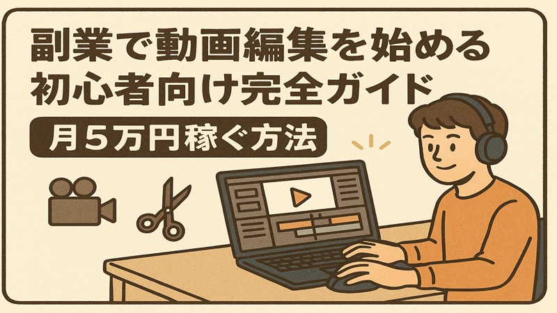 副業で動画編集を始める初心者向け完全ガイド【月5万円稼ぐ方法】