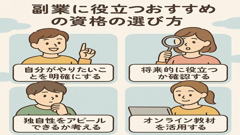 副業に役立つおすすめの資格の選び方