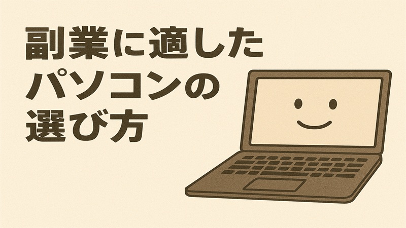副業に適したパソコンの選び方