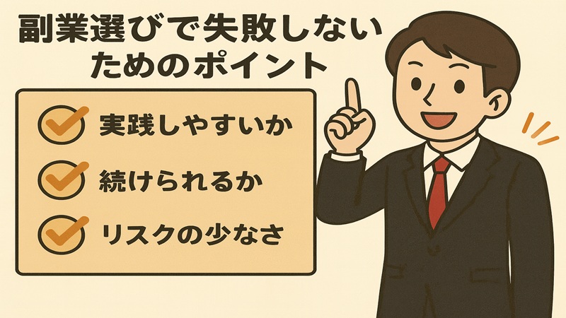 副業選びで失敗しないためのポイント