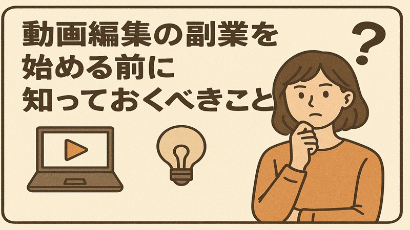 動画編集の副業を始める前に知っておくべきこと