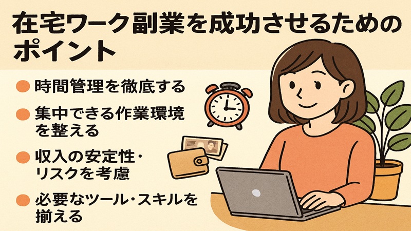 在宅ワーク副業を成功させるためのポイント