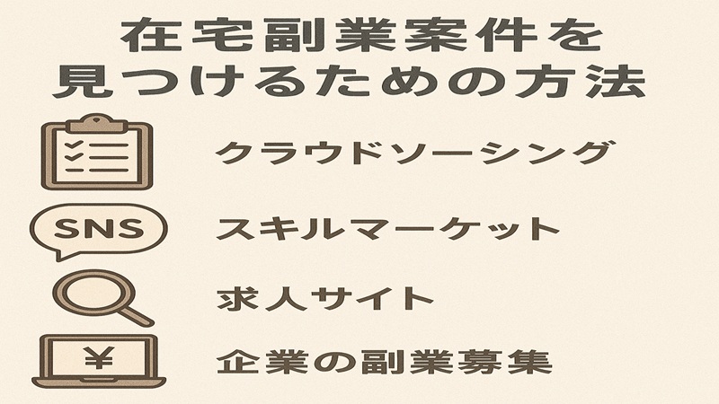 在宅副業案件を見つけるための方法
