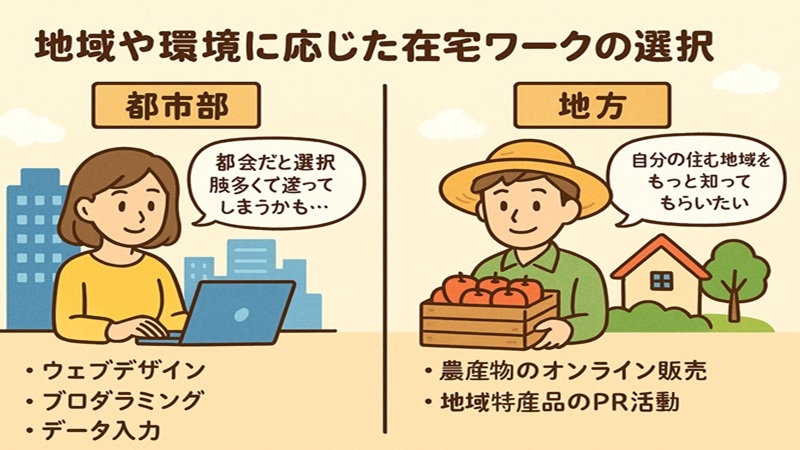 地域や環境に応じた在宅ワークの選択