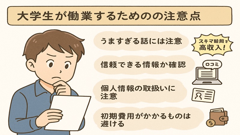 大学生が副業をする際の注意点