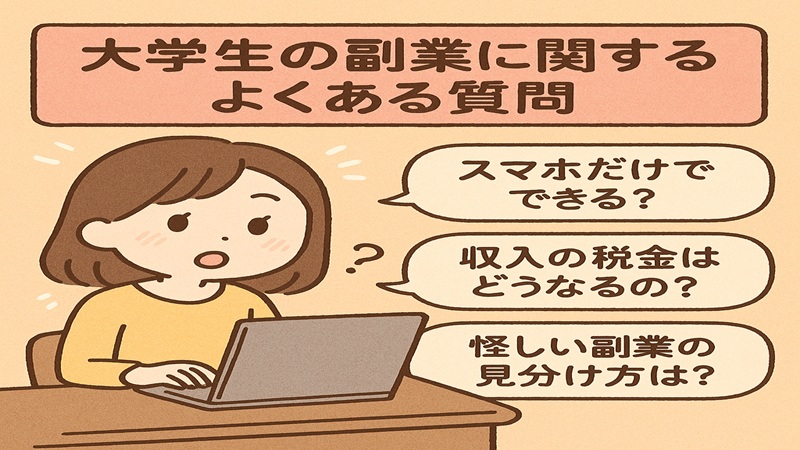 大学生の副業に関するよくある質問