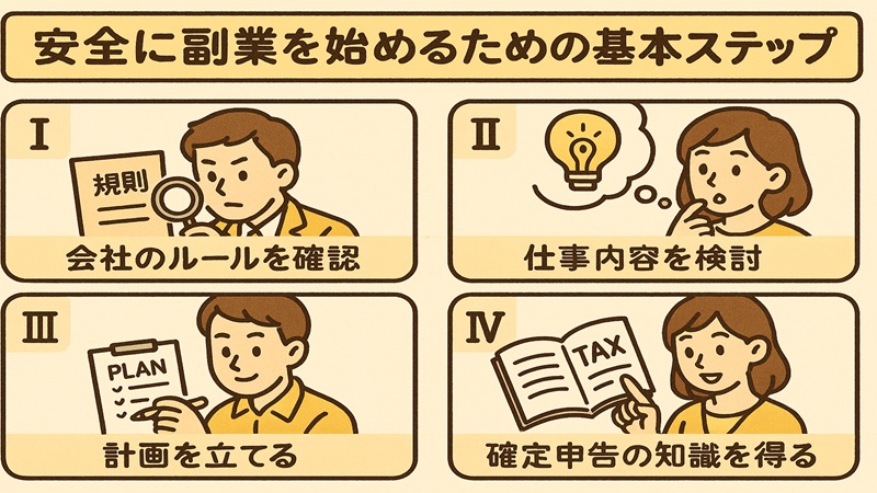 安全に副業を始めるための基本ステップ