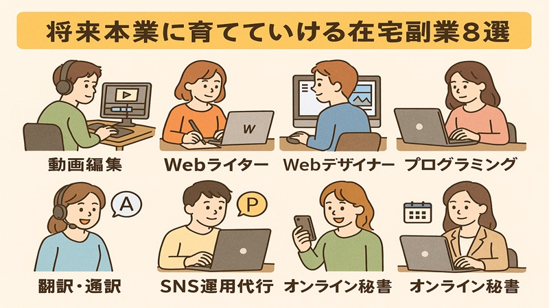将来本業に育てていける在宅副業8選
