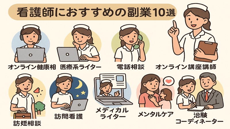 看護師におすすめの副業10選