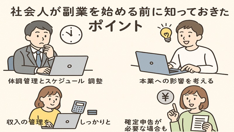 社会人が副業を始める前に知っておきたいポイント