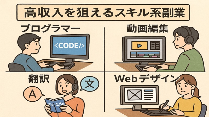 高収入を狙えるスキル系副業