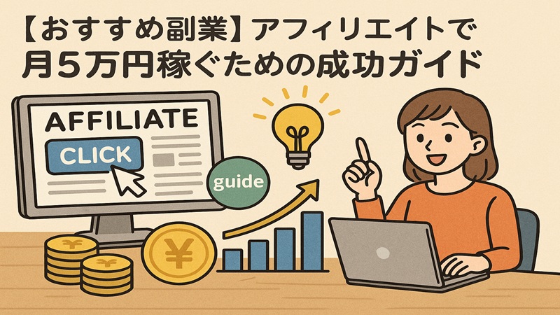 【おすすめ副業】アフィリエイトで月5万円稼ぐための成功ガイド