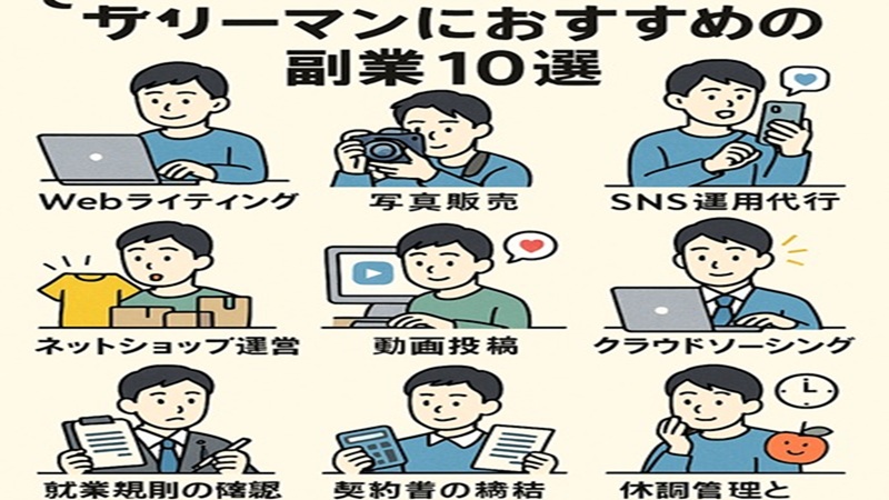 【まとめ】サラリーマンにおすすめの副業10選