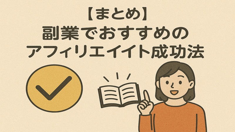 【まとめ】副業でおすすめのアフィリエイト成功法