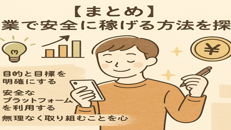 【まとめ】副業で安全に稼げる方法を探る