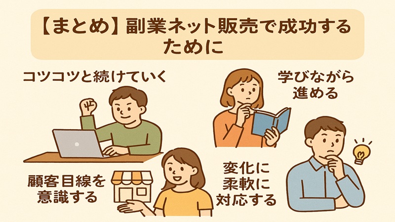 【まとめ】副業ネット販売で成功するために
