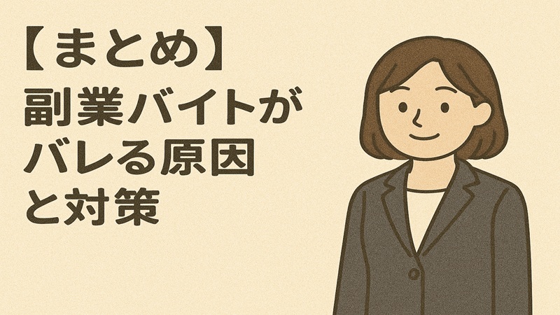 【まとめ】副業バイトがバレる原因と対策
