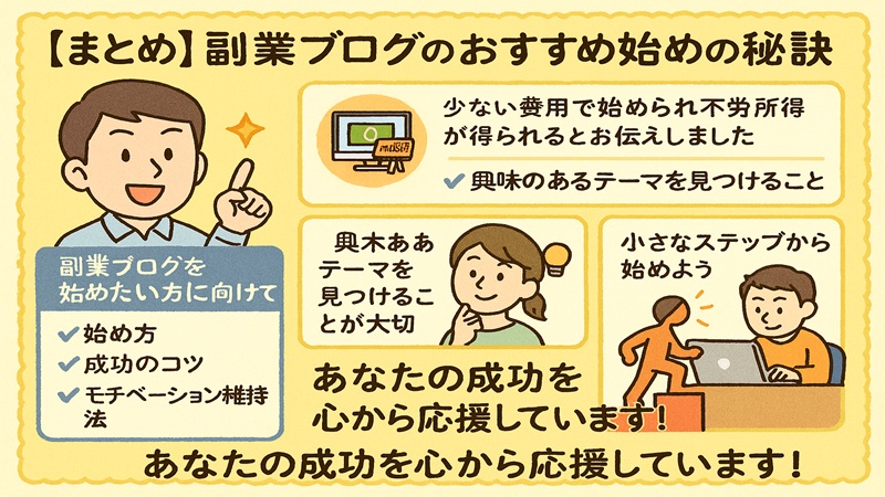 【まとめ】副業ブログのおすすめ始め方と成功の秘訣