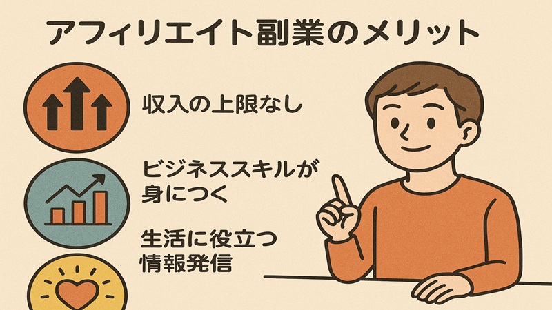 アフィリエイト副業のメリット