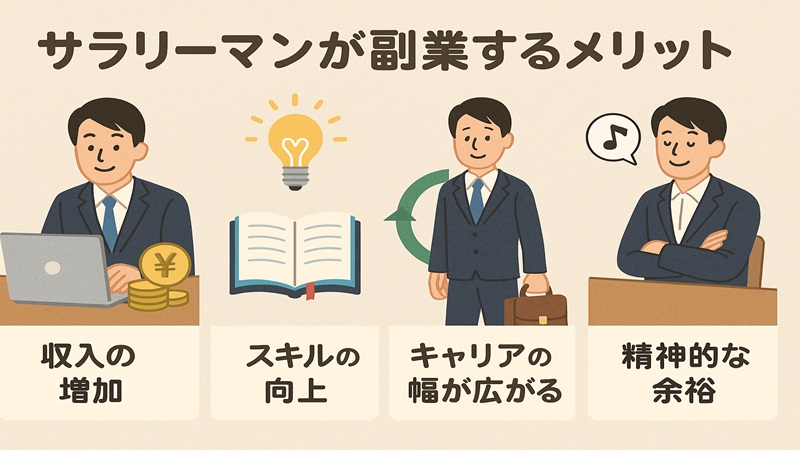 サラリーマンが副業するメリッ