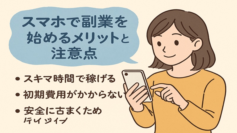 スマホで副業を始めるメリットと注意点
