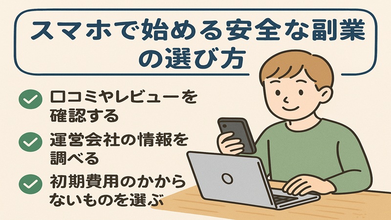 スマホで始める安全な副業の選び方