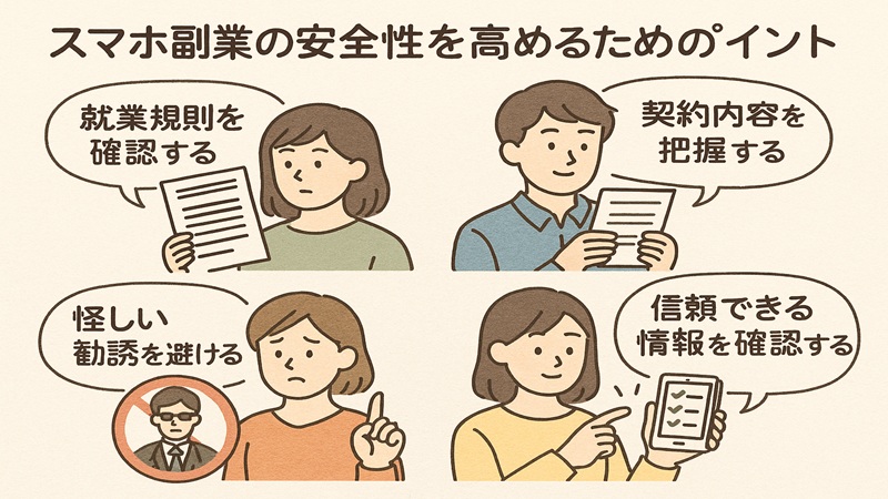 スマホ副業の安全性を高めるためのポイント