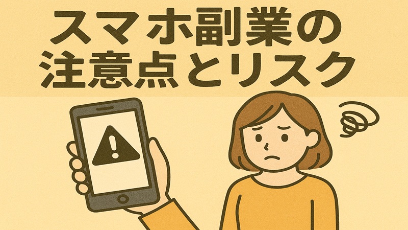 スマホ副業の注意点とリスク