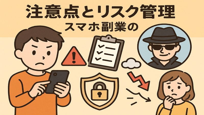 スマホ副業の注意点とリスク管理