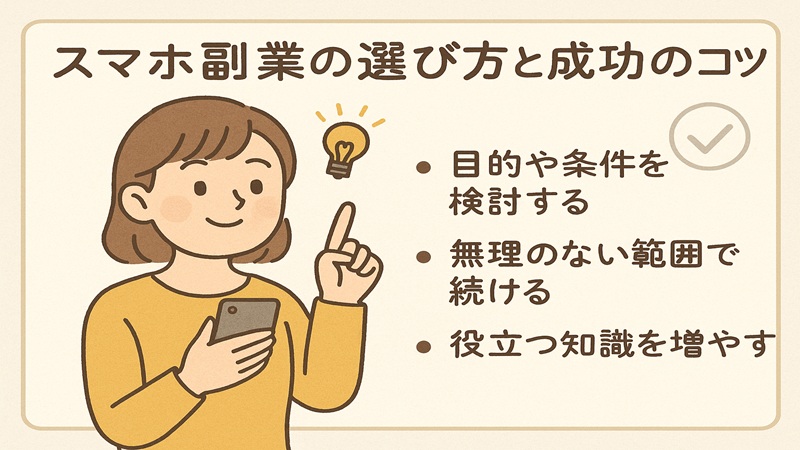 スマホ副業の選び方と成功のコツ