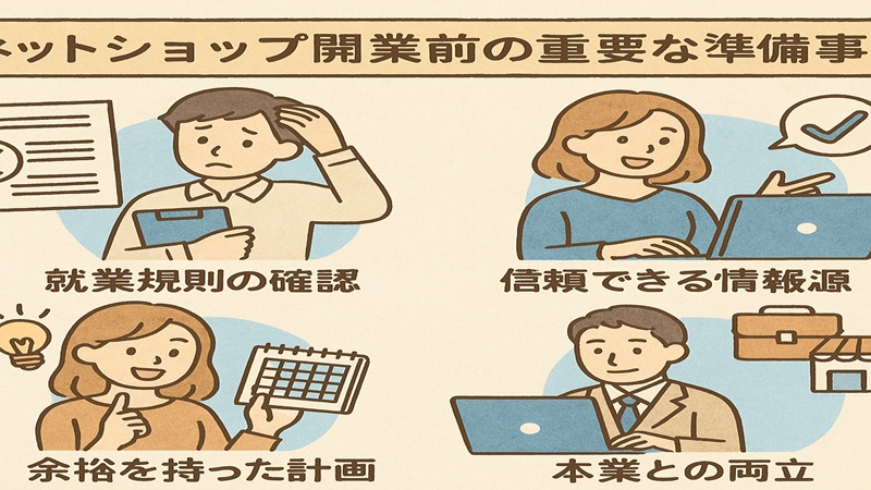 ネットショップ開業前の重要な準備事項
