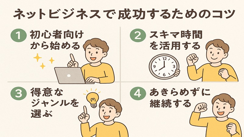 ネットビジネスで成功するためのコツ