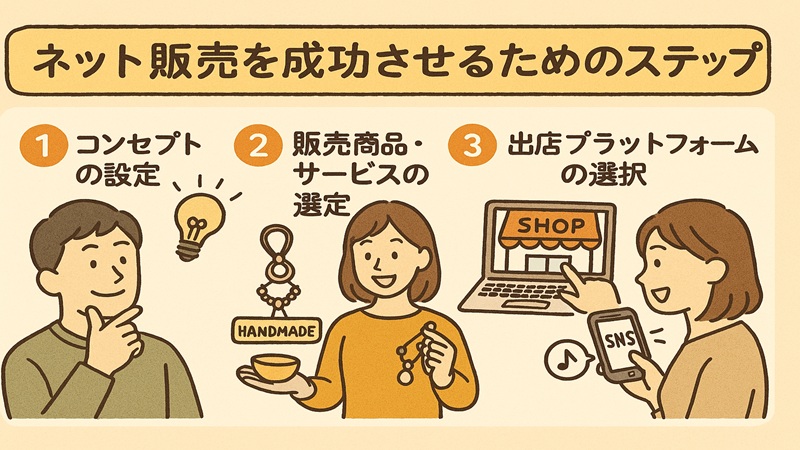 ネット販売を成功させるためのステップ