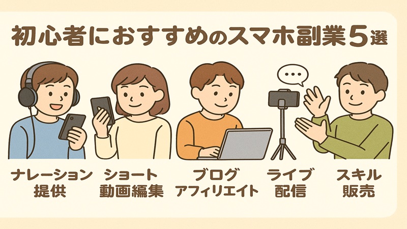 初心者におすすめのスマホ副業5選