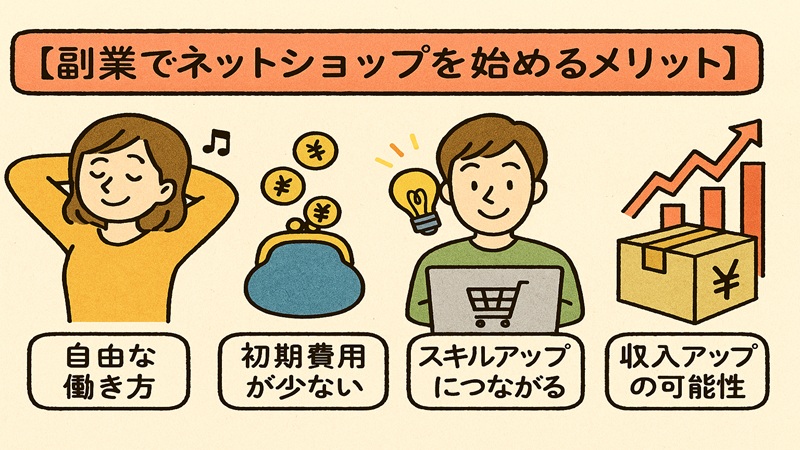 副業でネットショップを始めるメリット