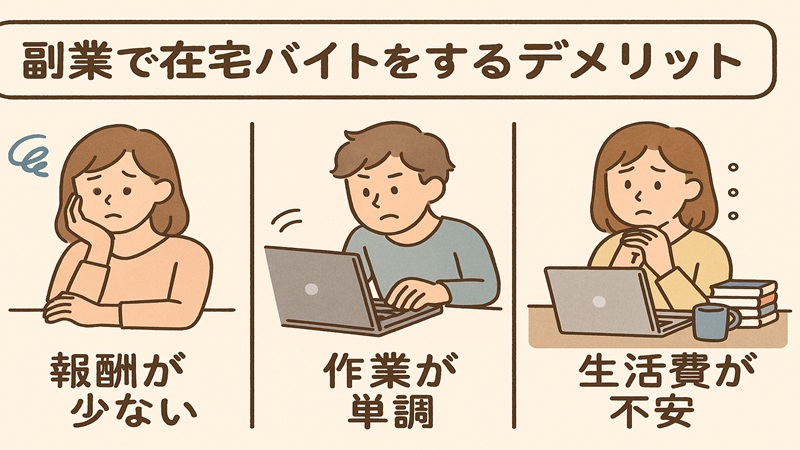 副業で在宅バイトをするデメリット