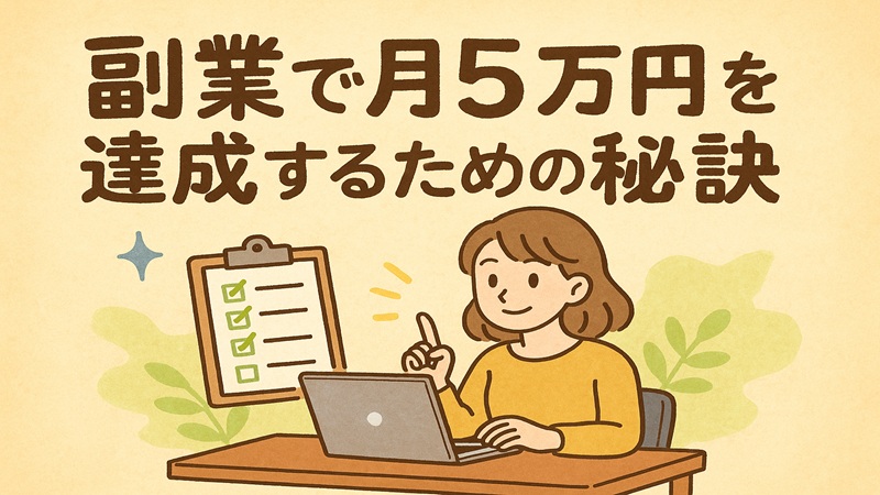 副業で月5万円を達成するための秘訣
