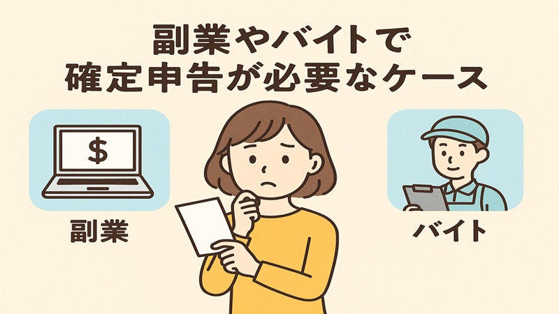 副業やバイトで確定申告が必要なケース